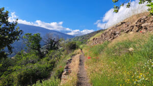 Foto Wanderweg entlang einer alten Mauer